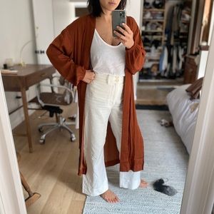 Long trendy trench coat top